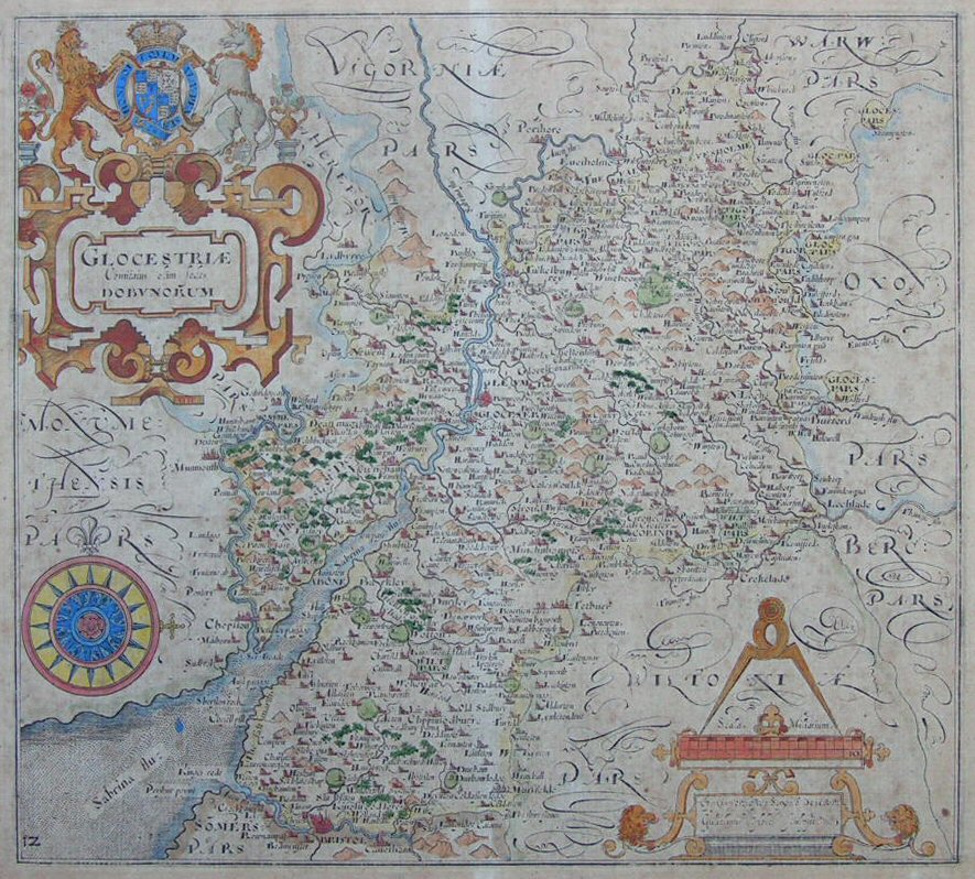 Map of Gloucestershire - Saxton-Hole